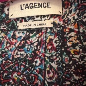 L'AGENCE Colorful Abstract Print Garment